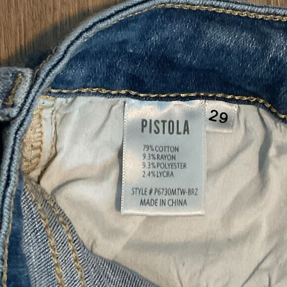 Pistola Arielle Skinny Scissor Cut Hem Jeans Stretch Size 29 Style# P6730MTW EUC - Picture 4 of 9